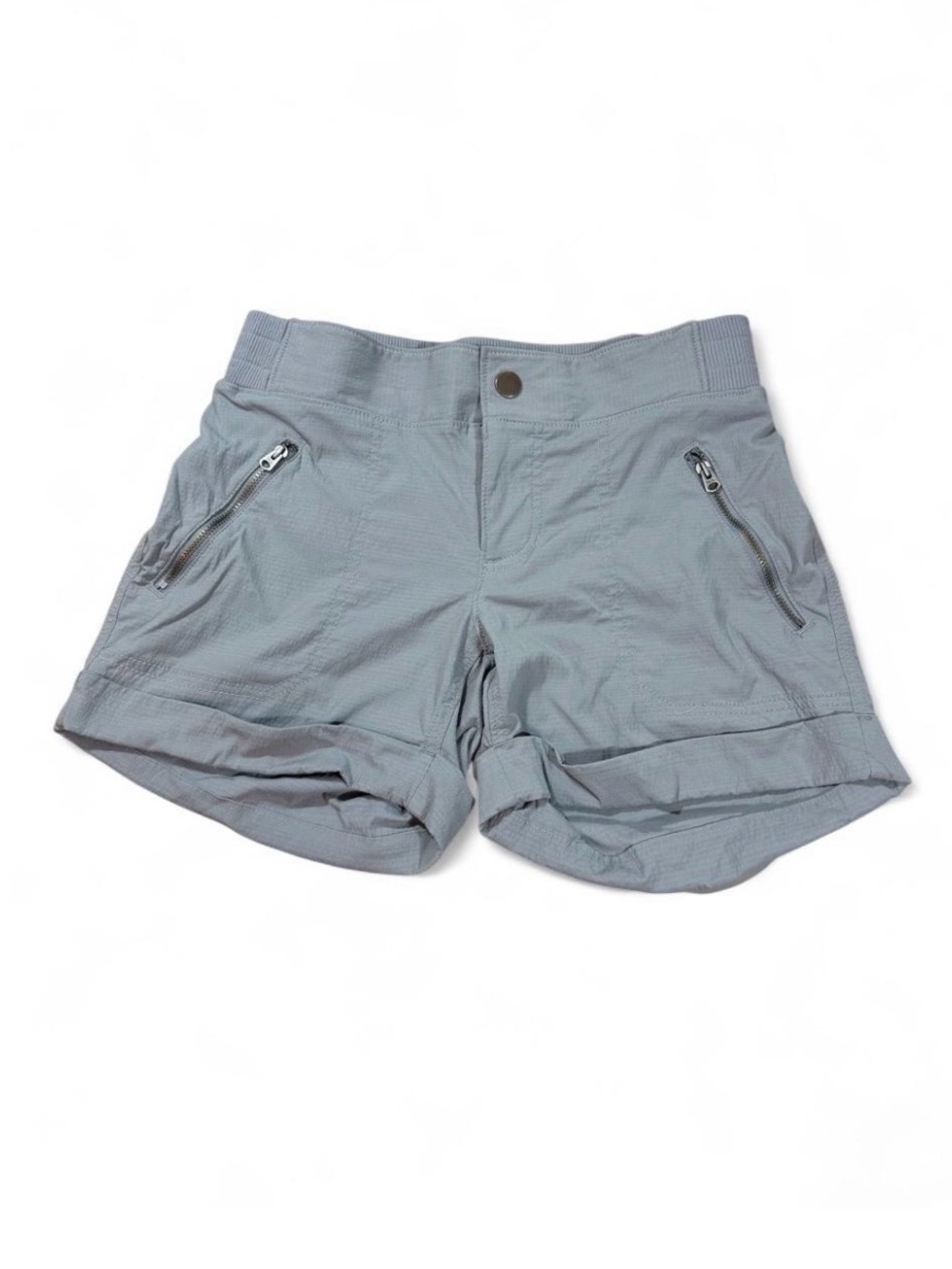 Athleta Gray Lightweight Zip Pocket Hiking Athletic Shorts Women's Size 2